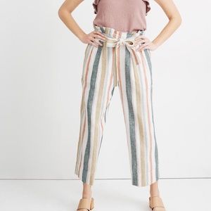 Madewell Tie-Waist Huston Pull-On Crop Pants
